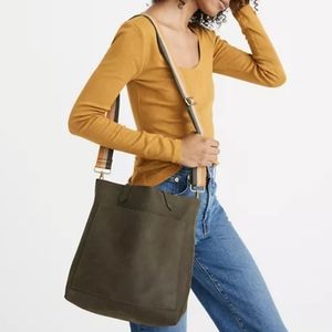 Madewell Medium Transport Tote Striped Strap